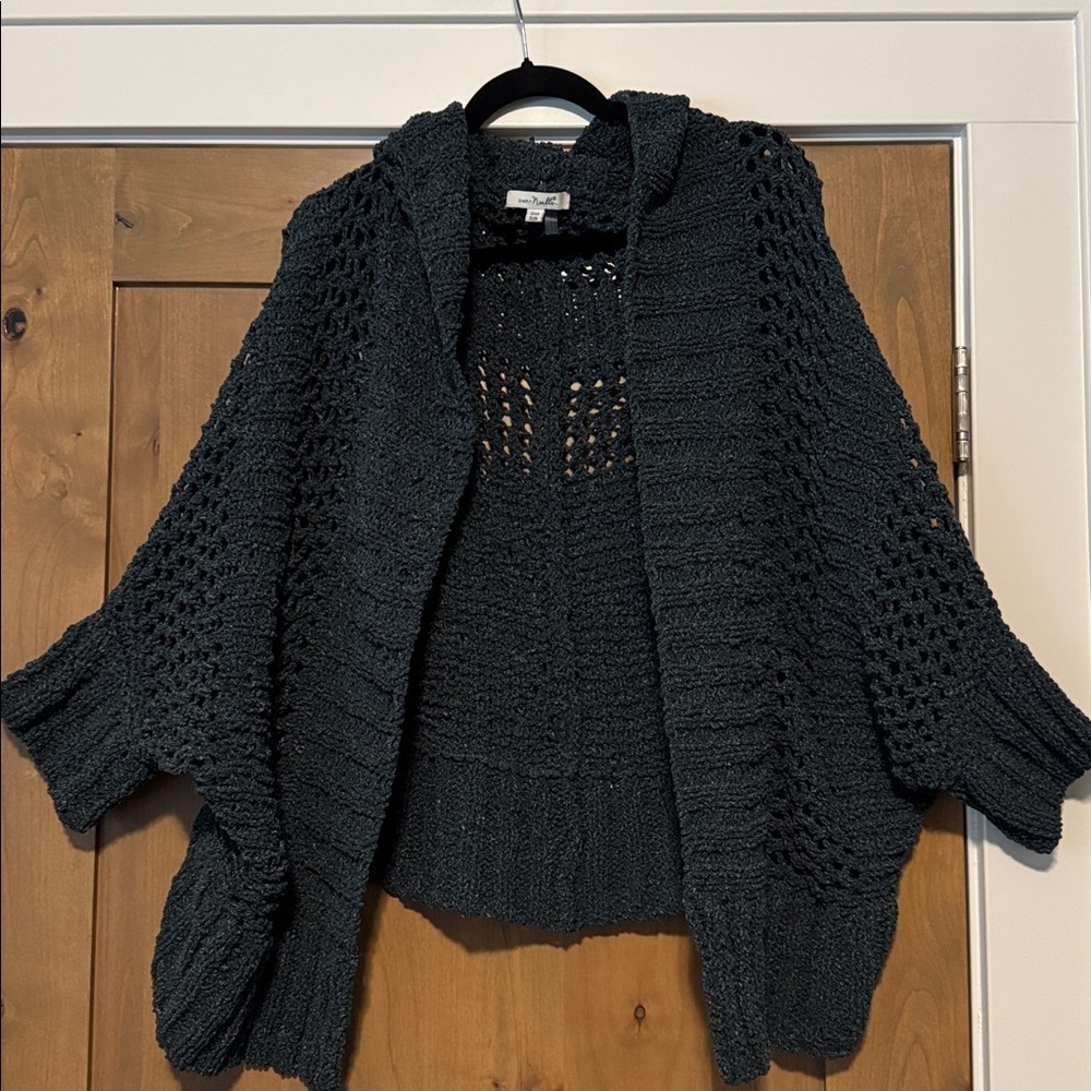 Simply Noelle bat sleeve open knit Cardigan sweater Womens OS Boho cocoon shrug
